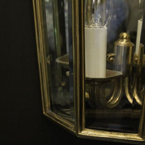 FRENCH SET OF 4 GILDED HALF WALL LANTERNS - ADDITIONAL PHOTO 7