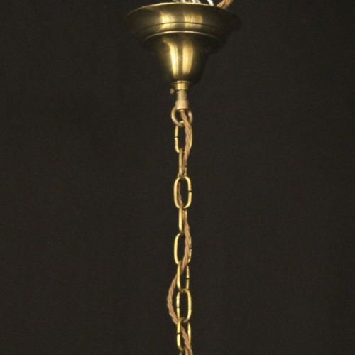 FRENCH GILDED BRASS CRYSTAL 12 LIGHT ANTIQUE CHANDELIER - ADDITIONAL PHOTO 9