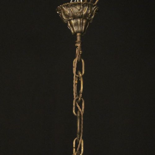 FRENCH GILDED BRONZE BIRDCAGE CRYSTAL CHANDELIER - ADDITIONAL PHOTO 9