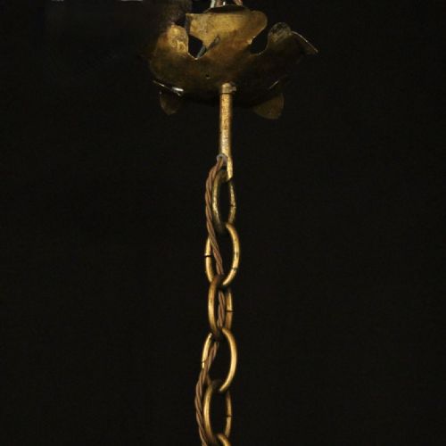 ITALIAN GILDED FLORENTINE 15 LIGHT ANTIQUE CHANDELIER - ADDITIONAL PHOTO 9