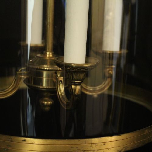 FRENCH GILDED FOUR LIGHT CONVEX HALL LANTERN - ADDITIONAL PHOTO 8