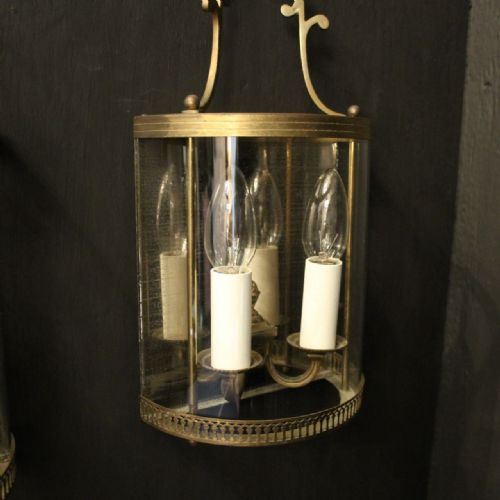 FRENCH PAIR OF GILDED CONVEX HALF LANTERNS - ADDITIONAL PHOTO 2