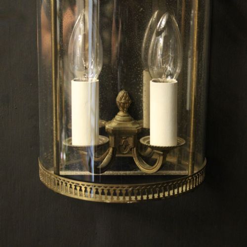 FRENCH PAIR OF GILDED CONVEX HALF LANTERNS - ADDITIONAL PHOTO 3