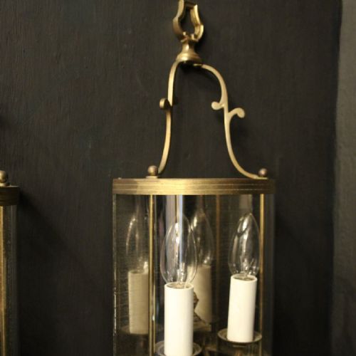 FRENCH PAIR OF GILDED CONVEX HALF LANTERNS - ADDITIONAL PHOTO 5