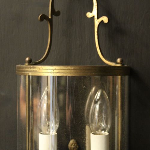 FRENCH PAIR OF GILDED CONVEX HALF LANTERNS - ADDITIONAL PHOTO 6