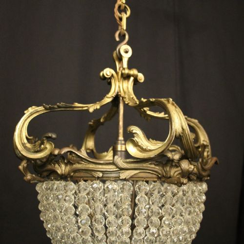 FRENCH 19TH CENTURY GILDED BRONZE ANTIQUE PLAFFONIER - ADDITIONAL PHOTO 2