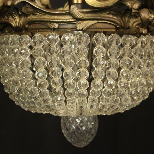 FRENCH 19TH CENTURY GILDED BRONZE ANTIQUE PLAFFONIER - ADDITIONAL PHOTO 3