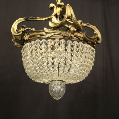 FRENCH 19TH CENTURY GILDED BRONZE ANTIQUE PLAFFONIER - ADDITIONAL PHOTO 6