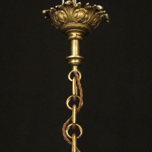 FRENCH 19TH CENTURY GILDED BRONZE ANTIQUE PLAFFONIER - ADDITIONAL PHOTO 9