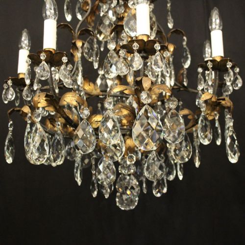 ITALIAN FLORENTINE 11 LIGHT ANTIQUE CHANDELIER - ADDITIONAL PHOTO 3