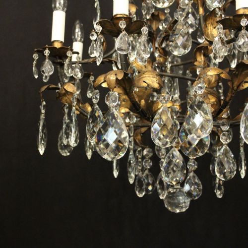 ITALIAN FLORENTINE 11 LIGHT ANTIQUE CHANDELIER - ADDITIONAL PHOTO 6