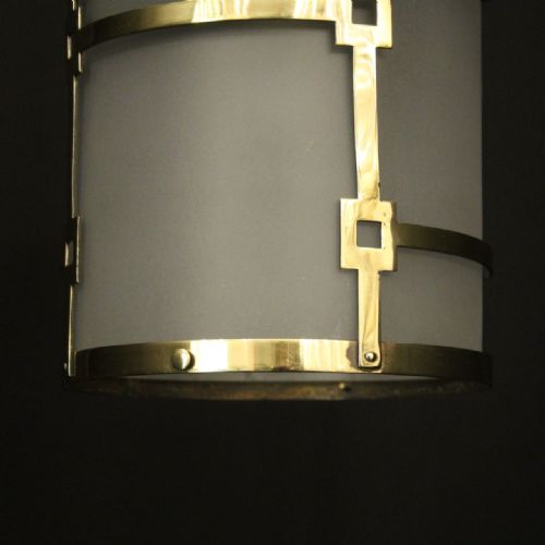 ENGLISH ART DECO SINGLE LIGHT ANTIQUE LANTERN - ADDITIONAL PHOTO 5