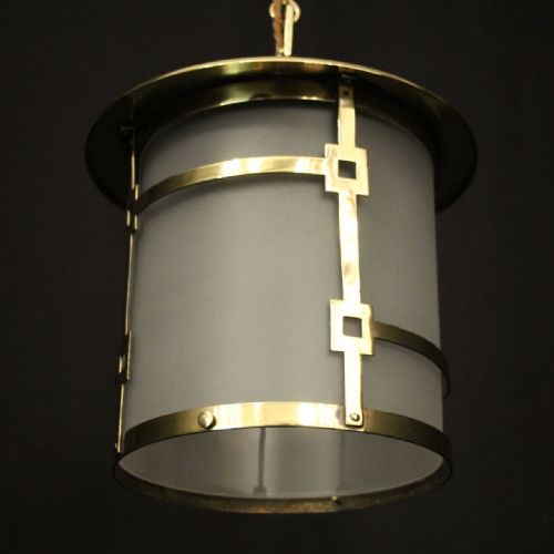 ENGLISH ART DECO SINGLE LIGHT ANTIQUE LANTERN - ADDITIONAL PHOTO 8