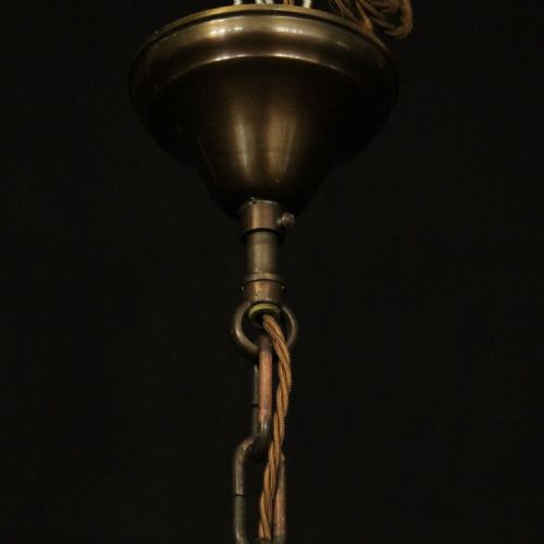 FRENCH PAIR BRONZE TWIN LIGHT ANTIQUE LANTERNS - ADDITIONAL PHOTO 9