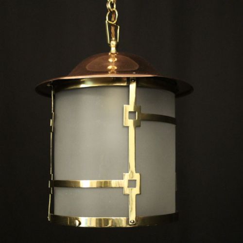 ENGLISH ART DECO SINGLE LIGHT ANTIQUE LANTERN - ADDITIONAL PHOTO 1