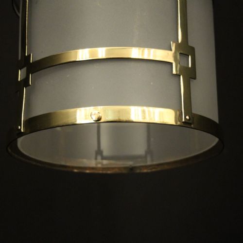 ENGLISH ART DECO SINGLE LIGHT ANTIQUE LANTERN - ADDITIONAL PHOTO 3