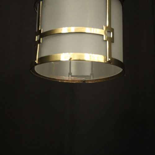 ENGLISH ART DECO SINGLE LIGHT ANTIQUE LANTERN - ADDITIONAL PHOTO 5