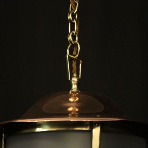 ENGLISH ART DECO SINGLE LIGHT ANTIQUE LANTERN - ADDITIONAL PHOTO 6