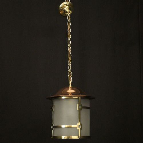 ENGLISH ART DECO SINGLE LIGHT ANTIQUE LANTERN - ADDITIONAL PHOTO 8