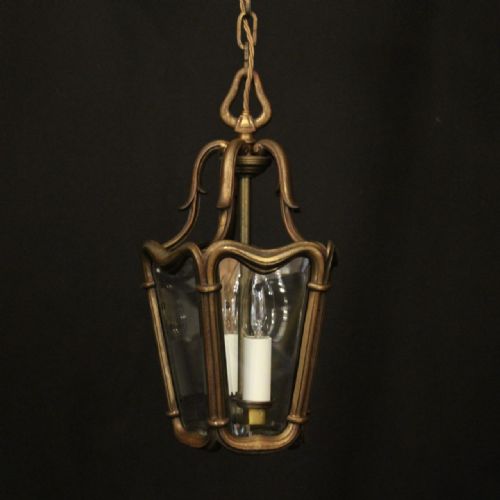 french bronze twin light antique lantern - CATEGORY: ANTIQUE LIGHTING - DATED 1920