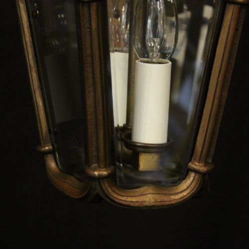 FRENCH BRONZE TWIN LIGHT ANTIQUE LANTERN - ADDITIONAL PHOTO 8