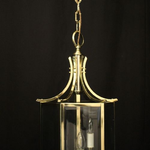 ENGLISH ART DECO TRIPLE LIGHT ANTIQUE LANTERN - ADDITIONAL PHOTO 3