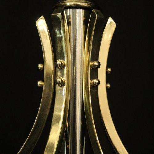 ENGLISH ART DECO TRIPLE LIGHT ANTIQUE LANTERN - ADDITIONAL PHOTO 5