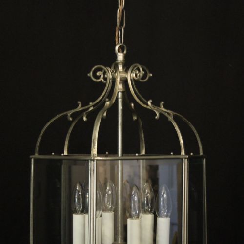 ENGLISH SILVER GILDED 6 LIGHT ANTIQUE LANTERN - ADDITIONAL PHOTO 3