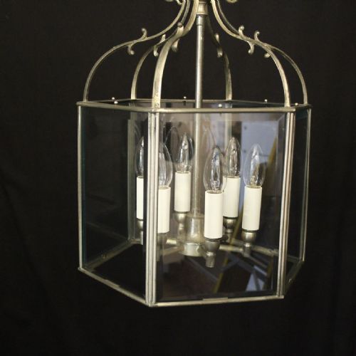 ENGLISH SILVER GILDED 6 LIGHT ANTIQUE LANTERN - ADDITIONAL PHOTO 4