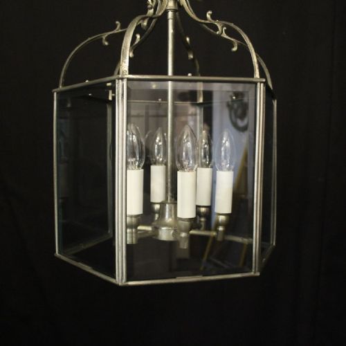 ENGLISH SILVER GILDED 6 LIGHT ANTIQUE LANTERN - ADDITIONAL PHOTO 6