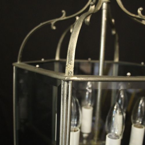 ENGLISH SILVER GILDED 6 LIGHT ANTIQUE LANTERN - ADDITIONAL PHOTO 7