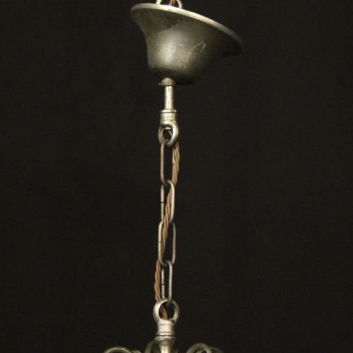 ENGLISH SILVER GILDED 6 LIGHT ANTIQUE LANTERN - ADDITIONAL PHOTO 9