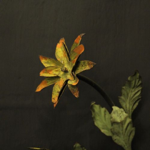FRENCH PAIR OF TOLEWARE FLORAL WALL LIGHTS - ADDITIONAL PHOTO 6