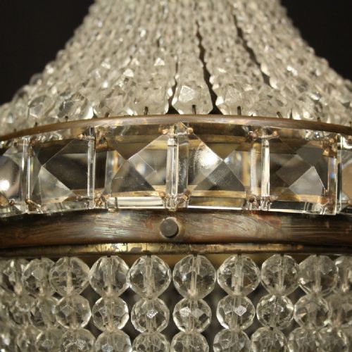 FRENCH TENT WATERFALL SINGLE LIGHT ANTIQUE CHANDELIER - ADDITIONAL PHOTO 2