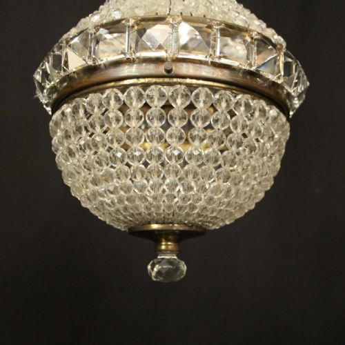 FRENCH TENT WATERFALL SINGLE LIGHT ANTIQUE CHANDELIER - ADDITIONAL PHOTO 3