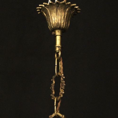 FRENCH TENT WATERFALL SINGLE LIGHT ANTIQUE CHANDELIER - ADDITIONAL PHOTO 9