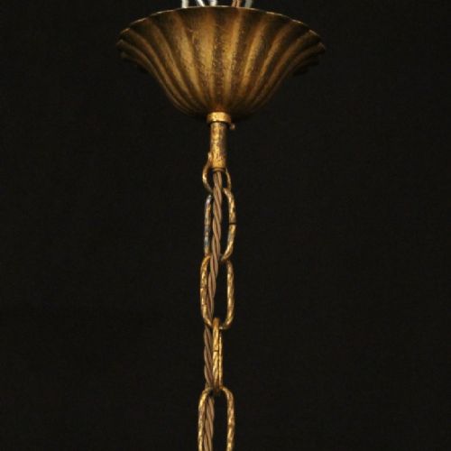ITALIAN FLORENTINE 6 LIGHT GILTWOOD CHANDELIER - ADDITIONAL PHOTO 9