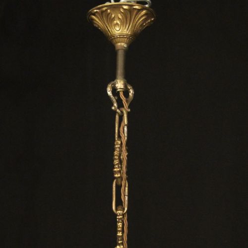 FRENCH GILDED BRASS CRYSTAL 12 LIGHT BIRDCAGE CHANDELIER - ADDITIONAL PHOTO 9