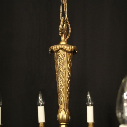 FRENCH GILDED BRONZE 12 LIGHT ANTIQUE CHANDELIER - ADDITIONAL PHOTO 8