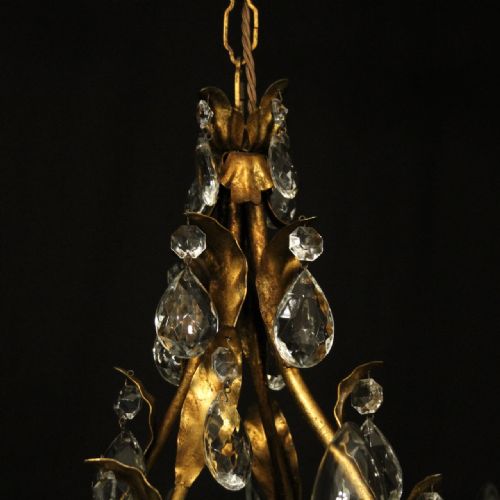 ITALIAN FLORENTINE 4 LIGHT LEAF CHANDELIER - ADDITIONAL PHOTO 8