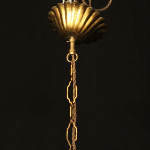 ITALIAN FLORENTINE 4 LIGHT LEAF CHANDELIER - ADDITIONAL PHOTO 9
