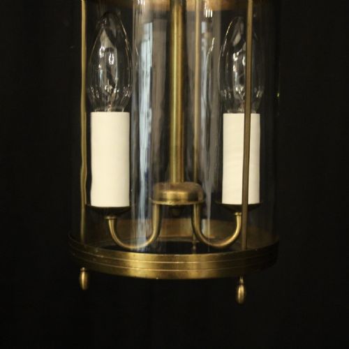 FRENCH PAIR OF GILDED BRASS TWIN LIGHT LANTERNS - ADDITIONAL PHOTO 7