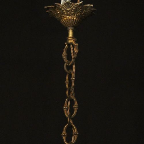 FRENCH 12 LIGHT GILDED BRONZE CRYSTAL ANTIQUE CHANDELIER - ADDITIONAL PHOTO 9
