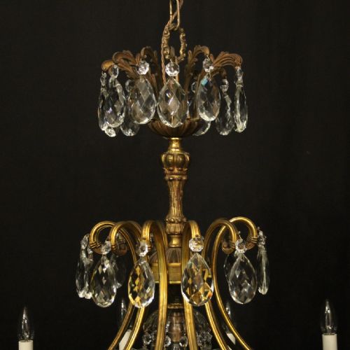 FRENCH GILDED BRONZE CRYSTAL 13 LIGHT BIRDCAGE CHANDELIER - ADDITIONAL PHOTO 8