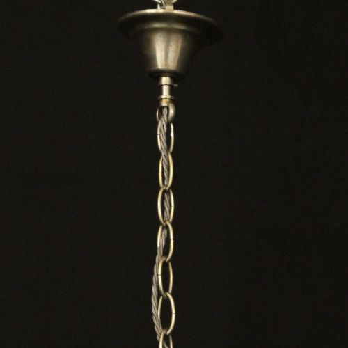 FRENCH TENT WATERFALL TRIPLE LIGHT ANTIQUE CHANDELIER - ADDITIONAL PHOTO 9