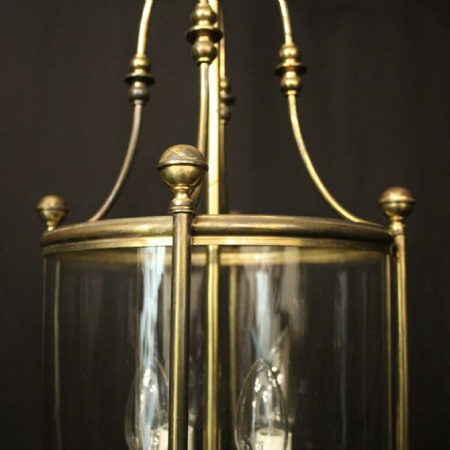 ENGLISH CONVEX GILDED FOUR LIGHT HALL LANTERN - ADDITIONAL PHOTO 3