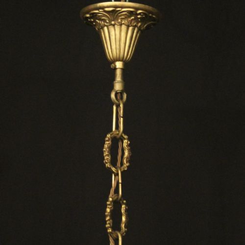 FRENCH GILDED BRONZE 13 LIGHT ANTIQUE CHANDELIER - ADDITIONAL PHOTO 9