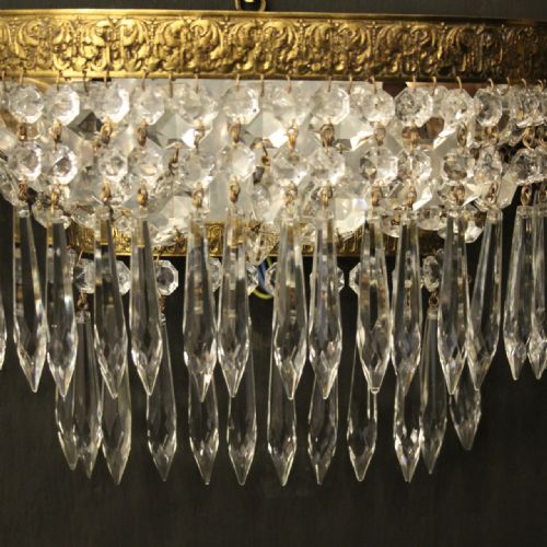 FRENCH PAIR CRYSTAL ANTIQUE WALL LIGHTS - ADDITIONAL PHOTO 2