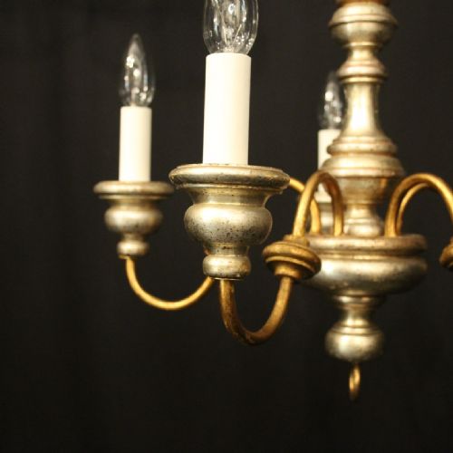 ITALIAN FLORENTINE 5 LIGHT GILTWOOD CHANDELIER - ADDITIONAL PHOTO 1