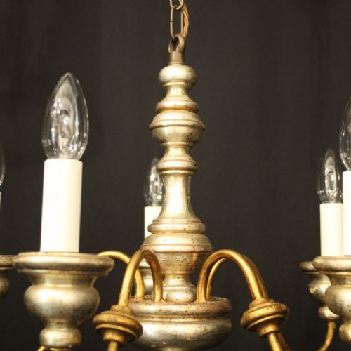 ITALIAN FLORENTINE 5 LIGHT GILTWOOD CHANDELIER - ADDITIONAL PHOTO 8